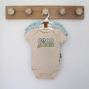 Rabbit and Bear 3 Pcs Organic cotton assorted bodysuits
